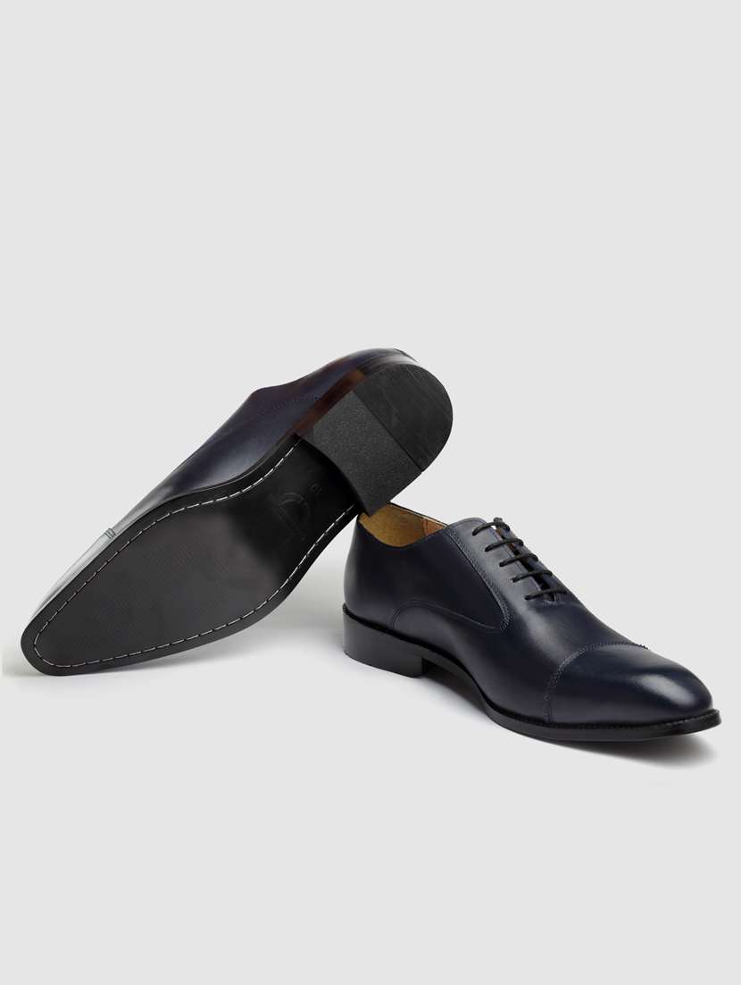 navy lace-up oxford shoes - 19850172 -  Standard Image - 2