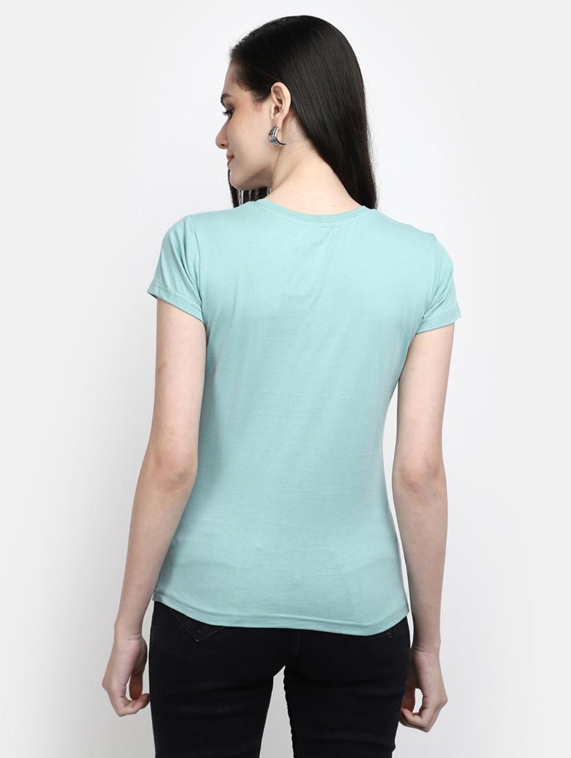 women's front print round neck t-shirt - 19850260 - Standard Image - 2