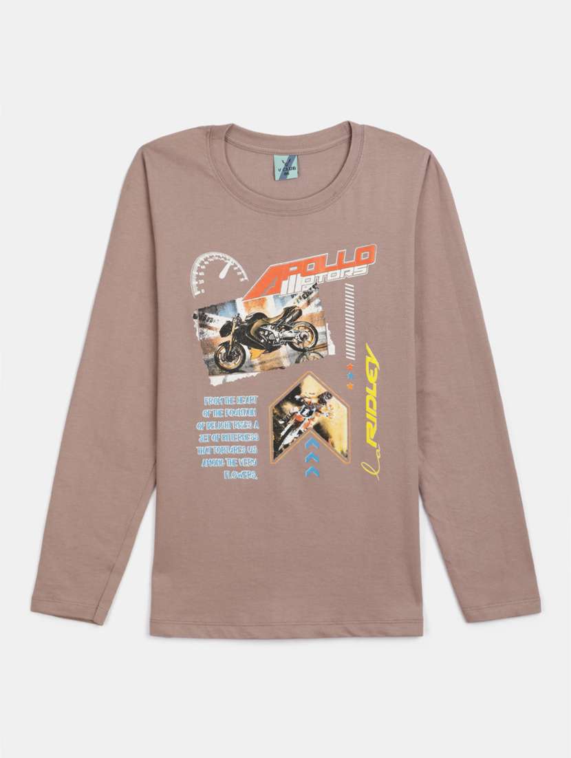 boys printed round neck t-shirt