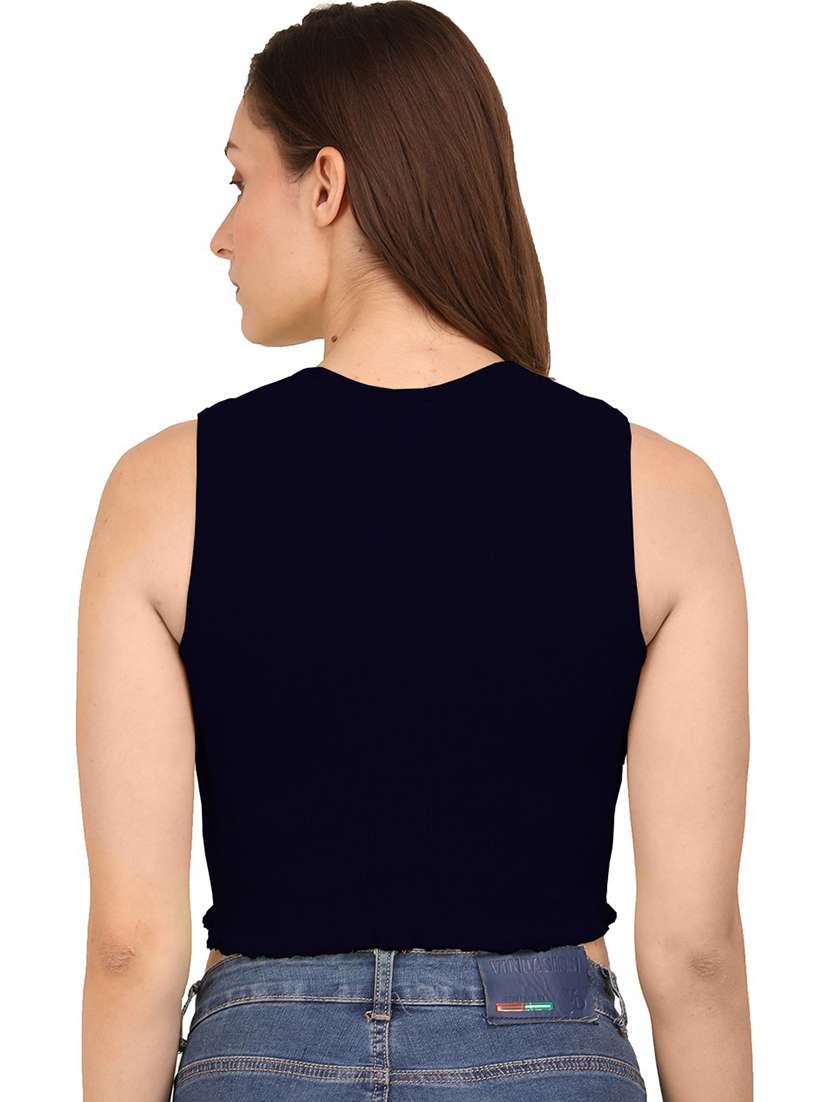 women's crop crew neck top - 19850913 -  Standard Image - 2