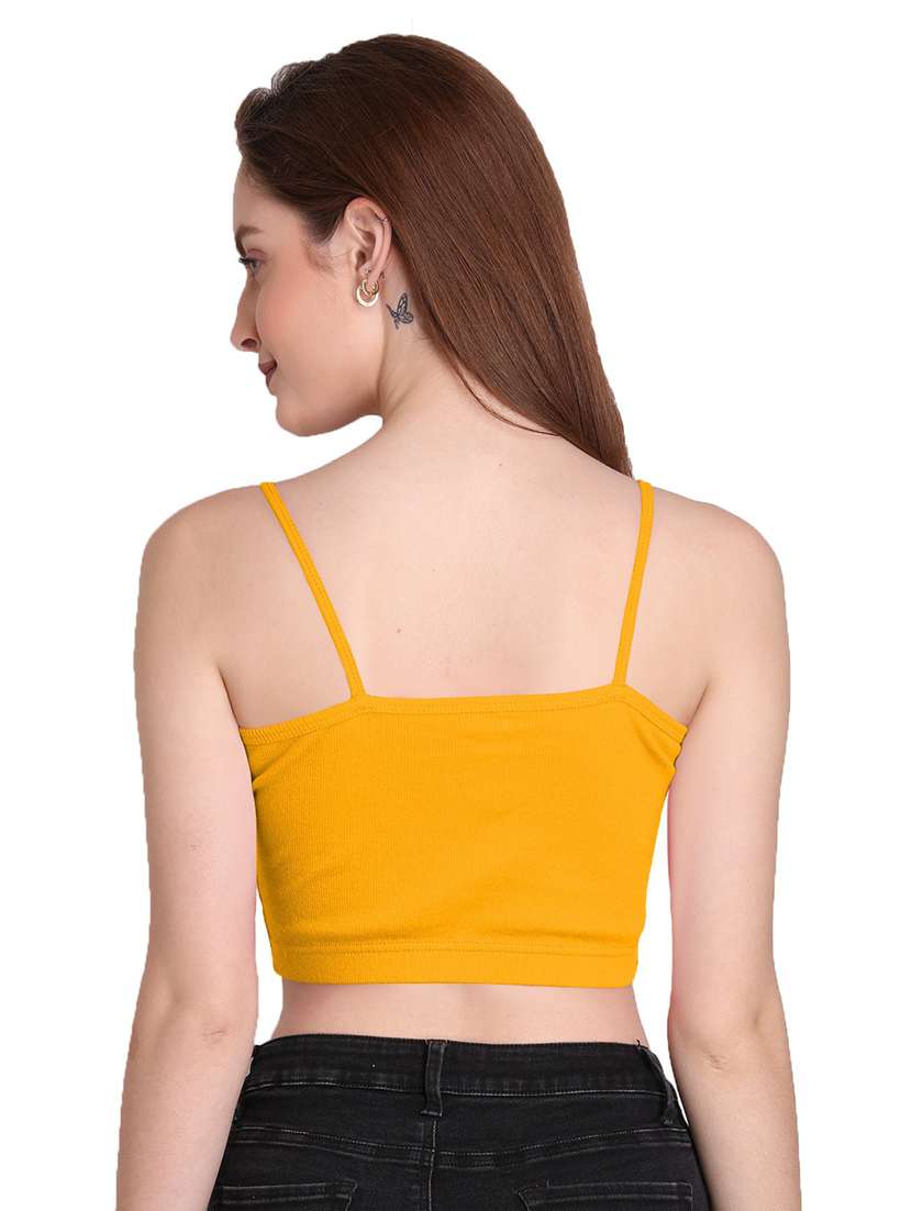 women's crop shoulder strap top - 19851451 - Standard Image - 2