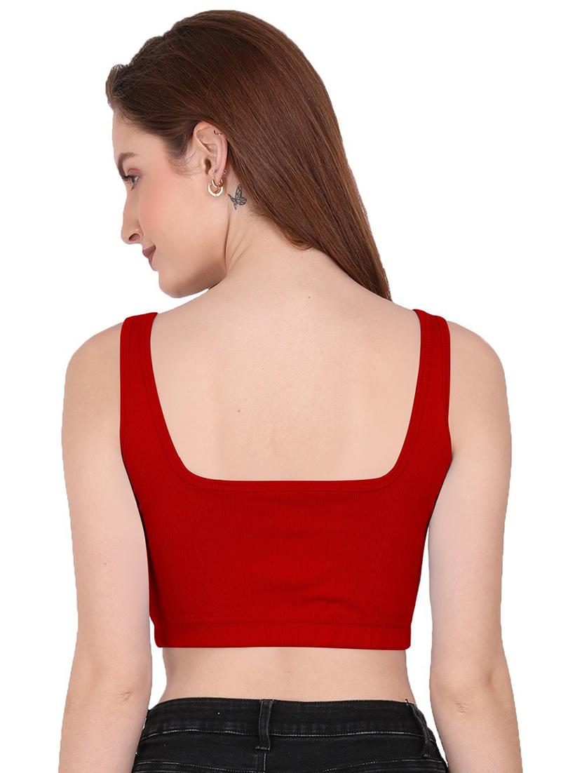 women's crop square neck top - 19852572 - Standard Image - 2