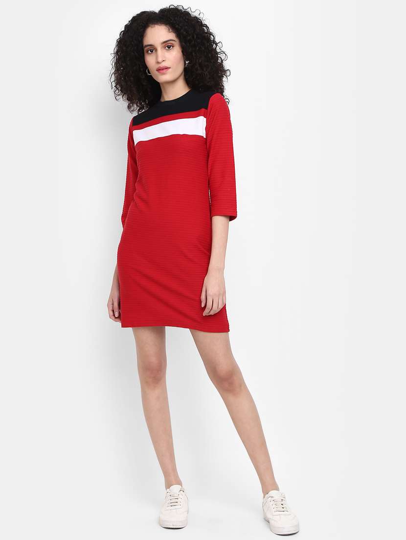 women's bodycon color block dress