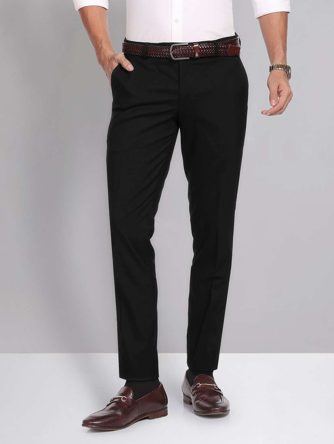 mid rise solid formal trouser - 19853769 - Zoom Image - 0