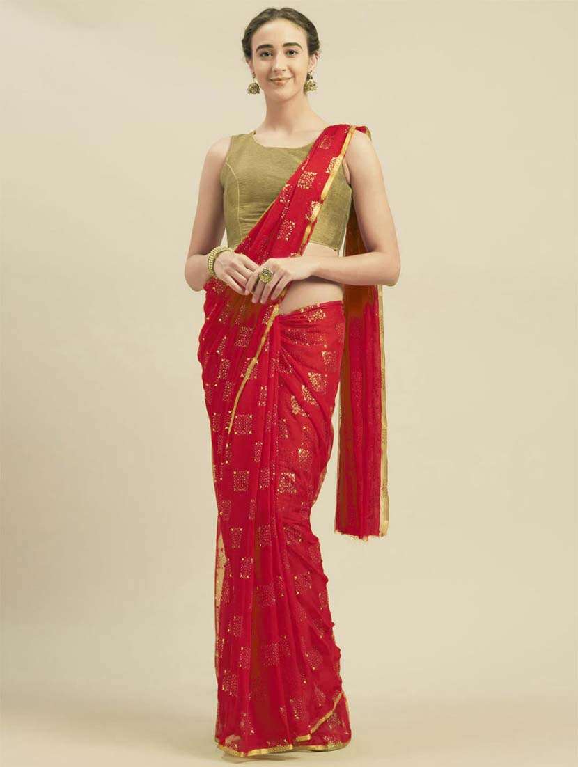 women's embellished saree with blouse