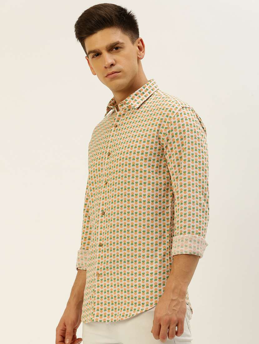 men printed long sleeve regular fit casual shirt - 19855965 -  Standard Image - 2