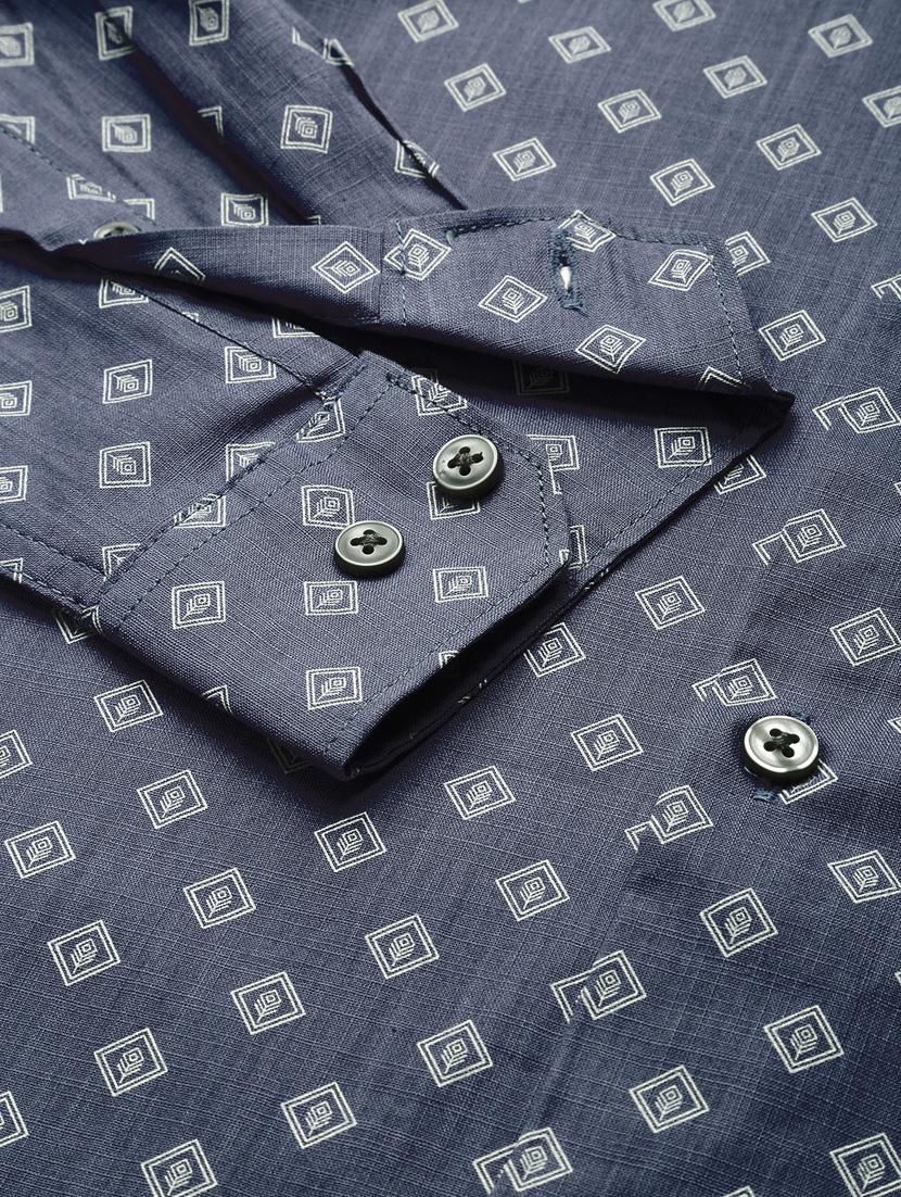 mens geometric casual shirt - 19856009 - Standard Image - 7