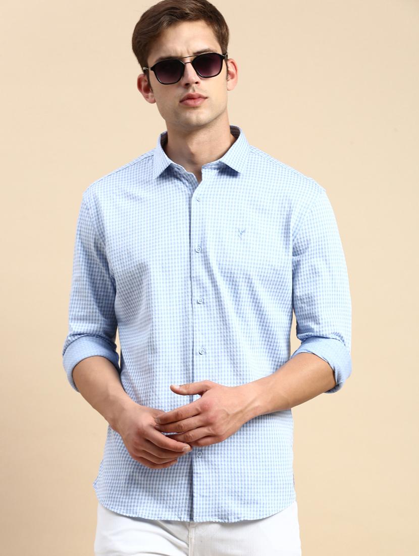 mens checks casual shirt - 19856024 - Zoom Image - 0