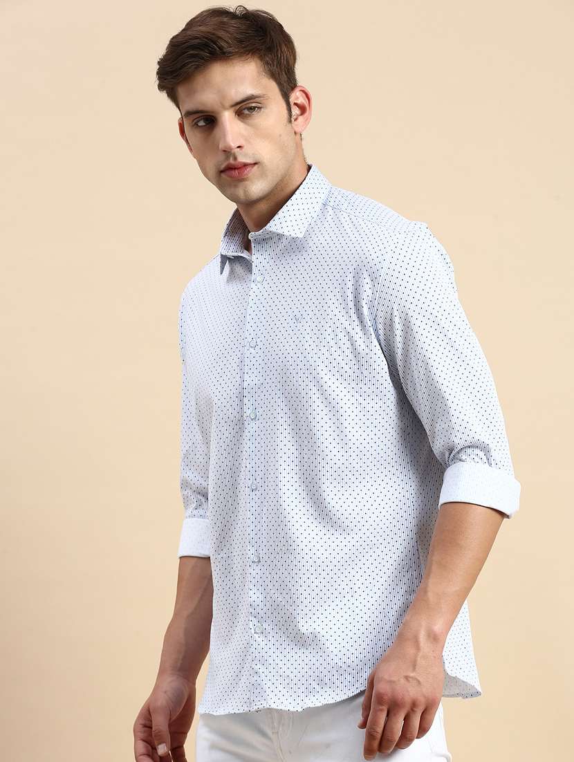 mens polka dots casual shirt - 19856029 - Standard Image - 2