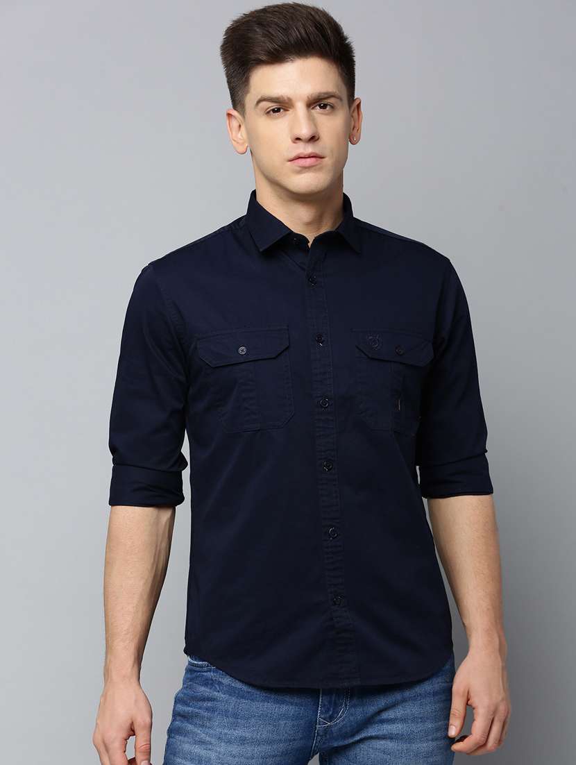 mens solid casual shirt