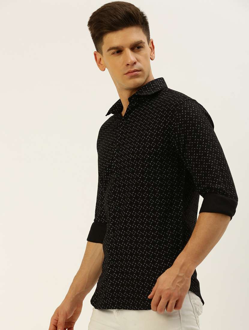 black cotton casual shirt - 19856080 -  Standard Image - 2