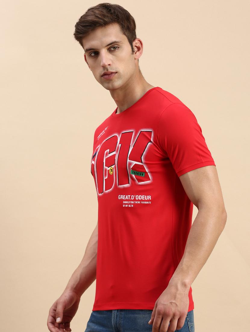 round neck printed cotton t-shirt - 19856104 - Standard Image - 2