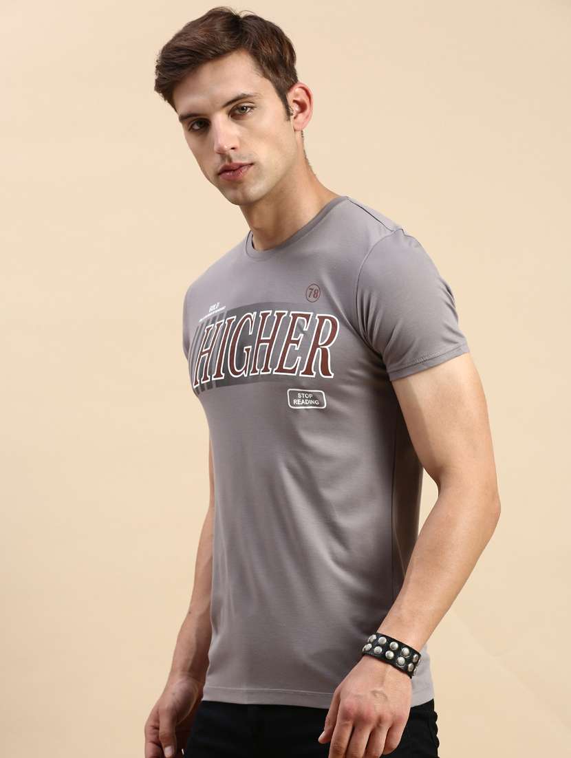 round neck printed cotton t-shirt - 19856123 -  Standard Image - 2