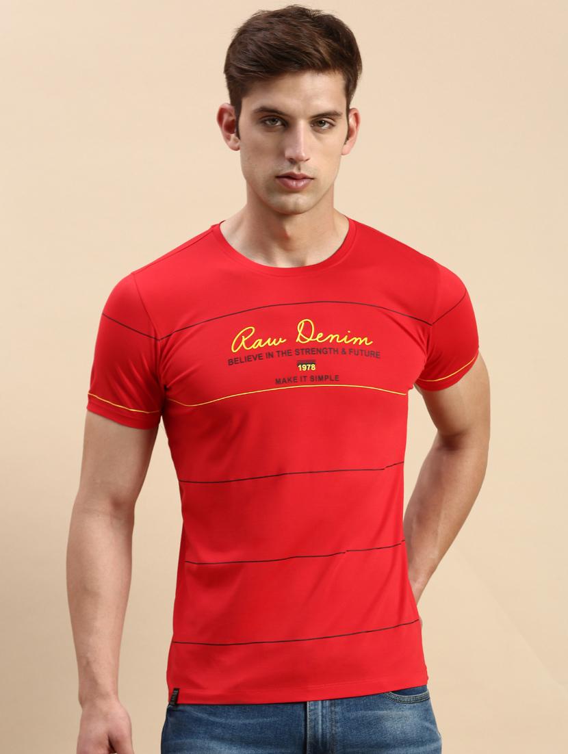 round neck printed cotton t-shirt - 19856143 - Zoom Image - 0