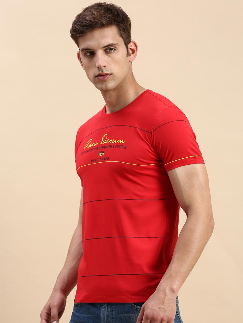 round neck printed cotton t-shirt - 19856143 - Standard Image - 2