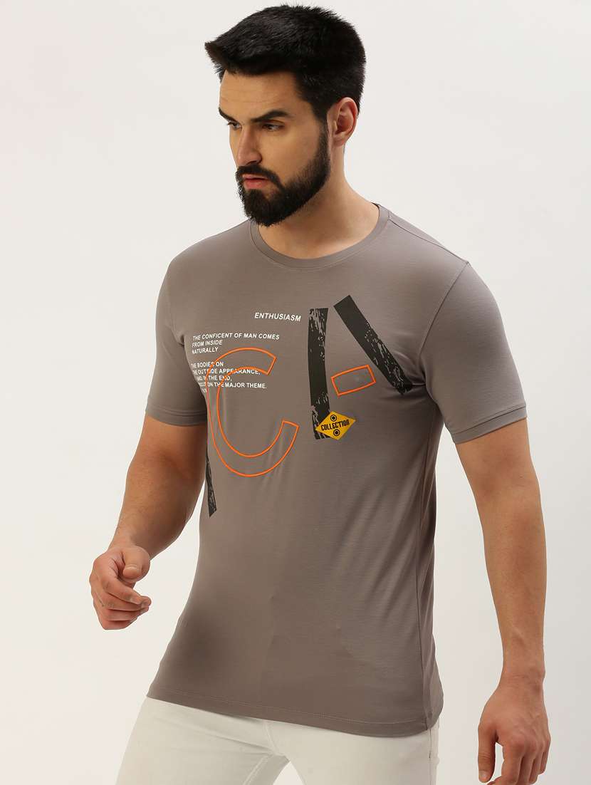 round neck printed cotton t-shirt - 19856148 -  Standard Image - 2