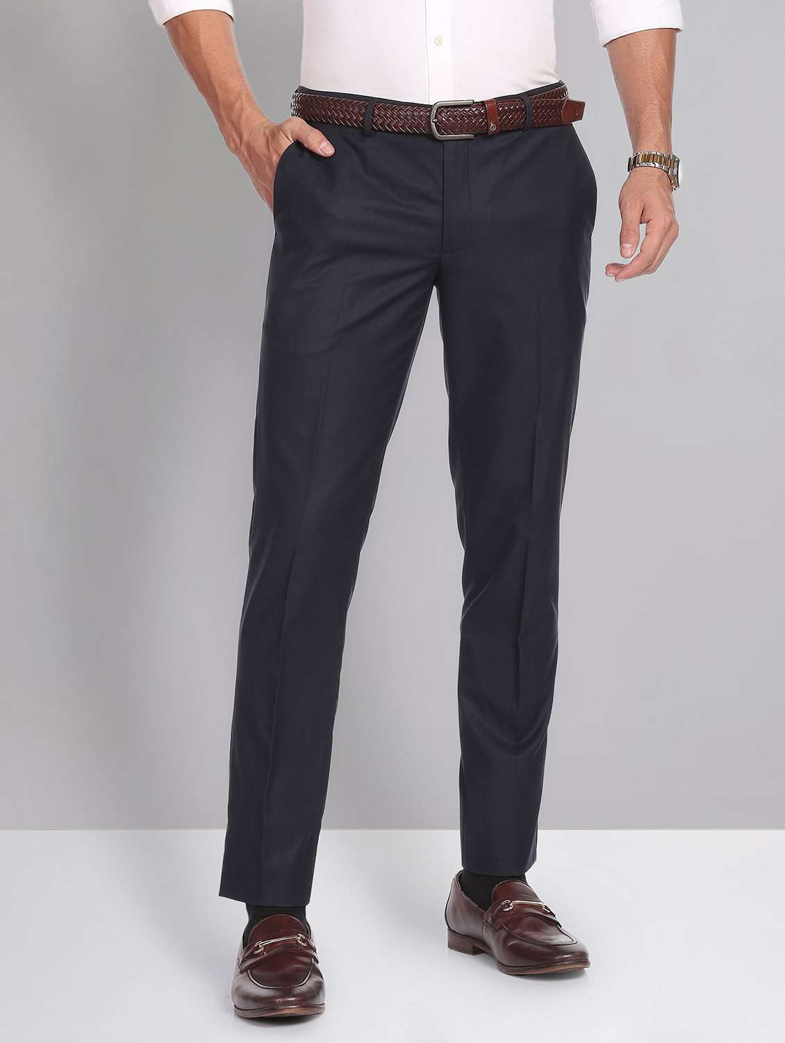 mid rise solid formal trouser - 19856231 -  Zoom Image - 0