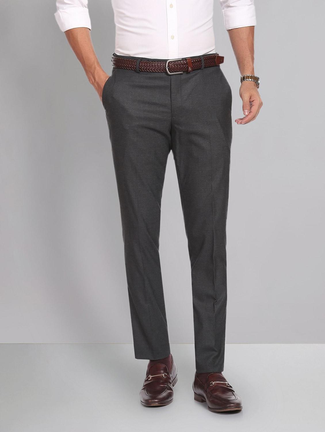 mid rise solid formal trouser - 19856233 - Standard Image - 2