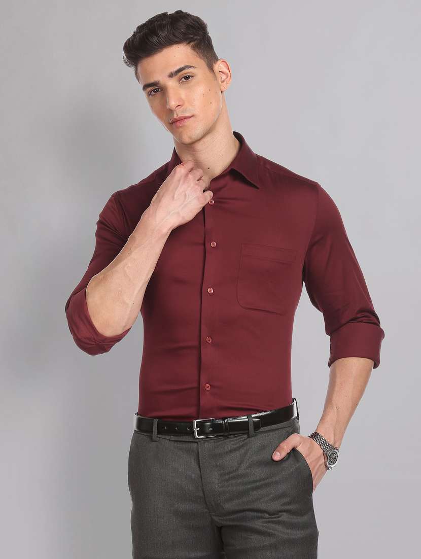 mens solids formal shirt