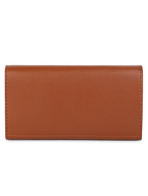 tan leatherette (pu) envelope clutch - 19856303 -  Standard Image - 0