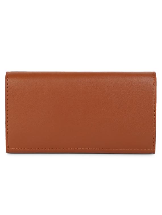 tan leatherette (pu) envelope clutch - 19856303 -  Zoom Image - 0