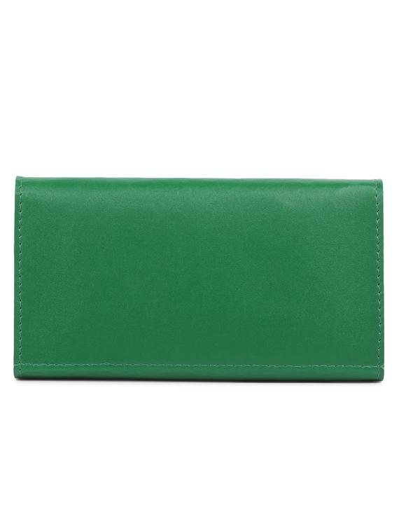 green leatherette (pu) envelope clutch