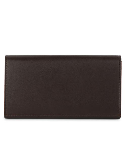 brown leatherette (pu) envelope clutch - 19856306 -  Standard Image - 0