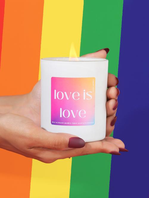 love is love happy pride day scented candles | candle gift set for gay friend - 19856651 - Standard Image - 0