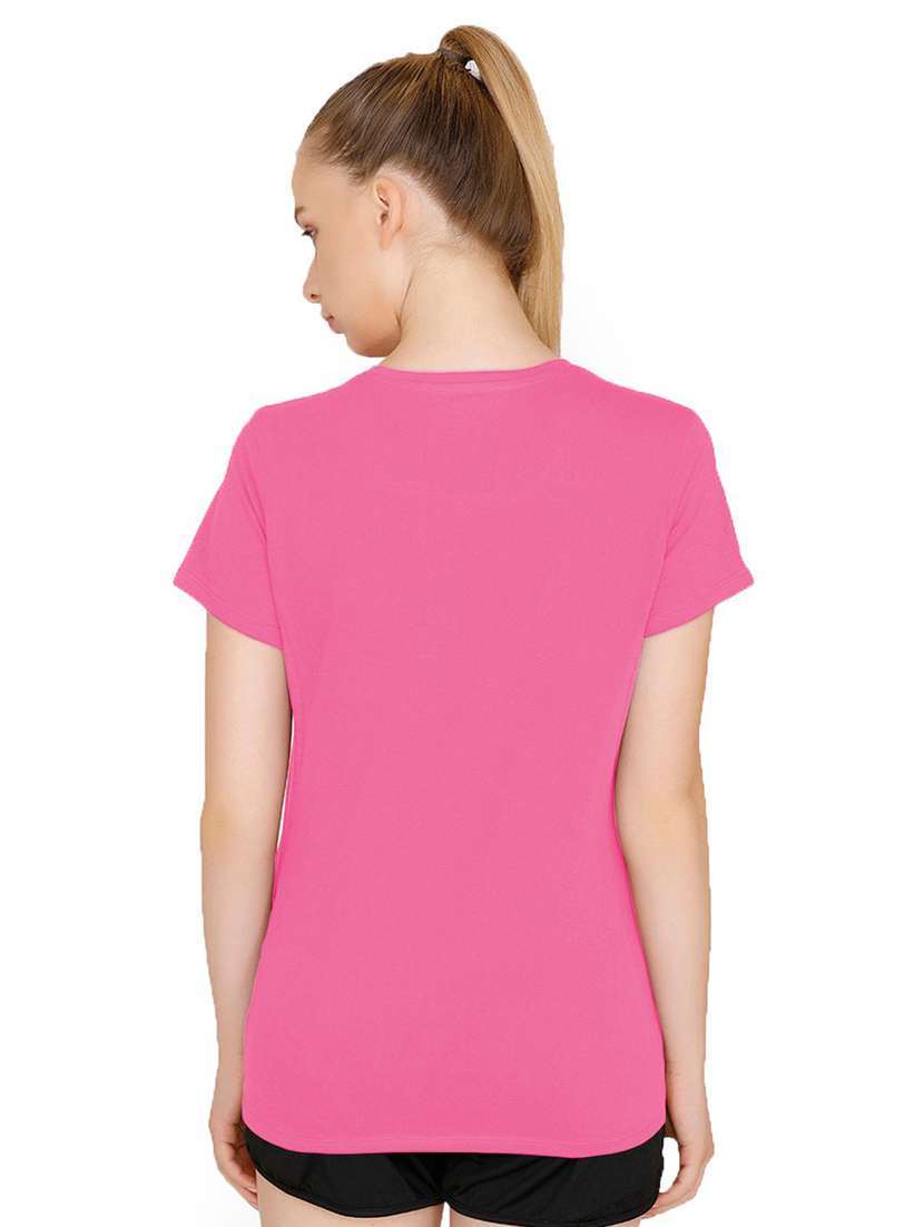 women's plain round neck t-shirt - 19859296 - Standard Image - 2