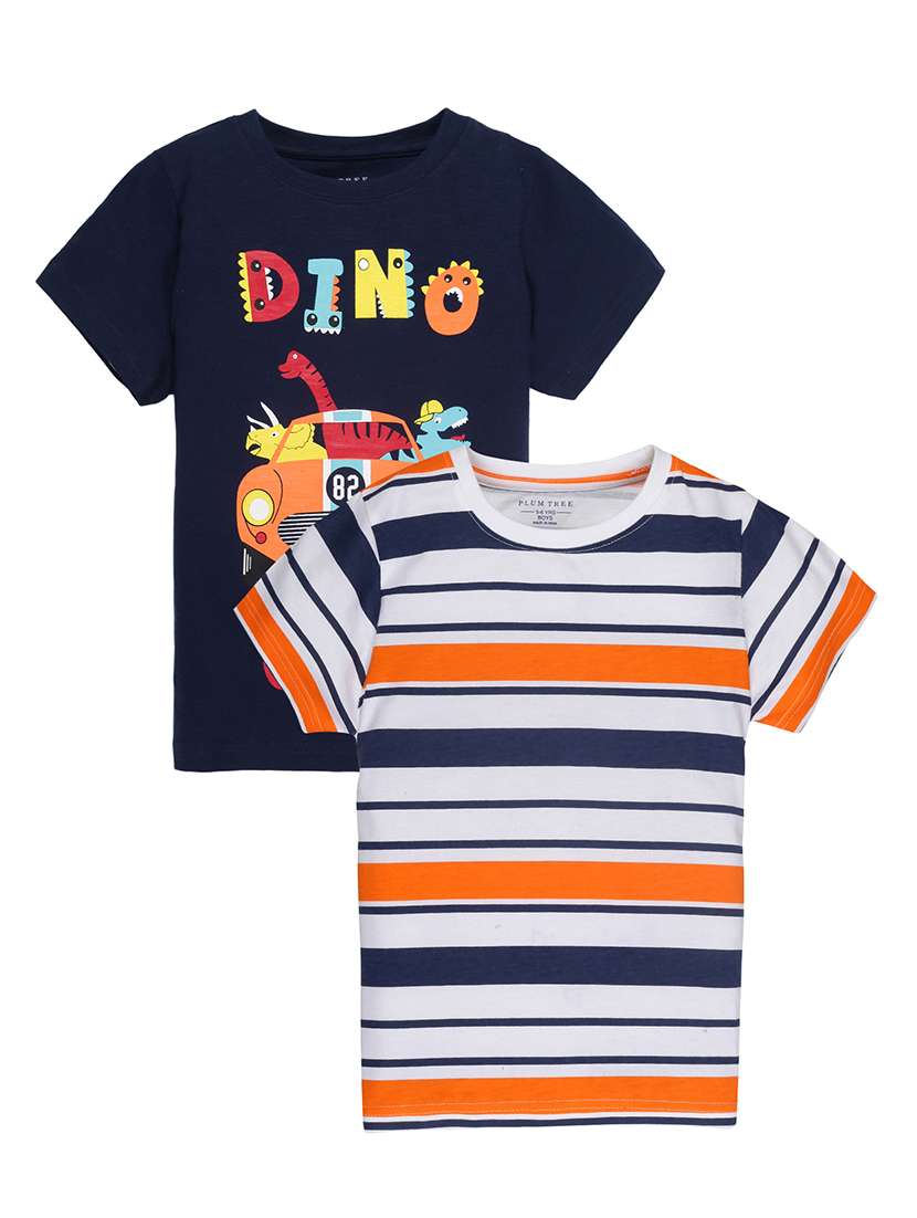 pack of 2 multi colored printed t-shirt