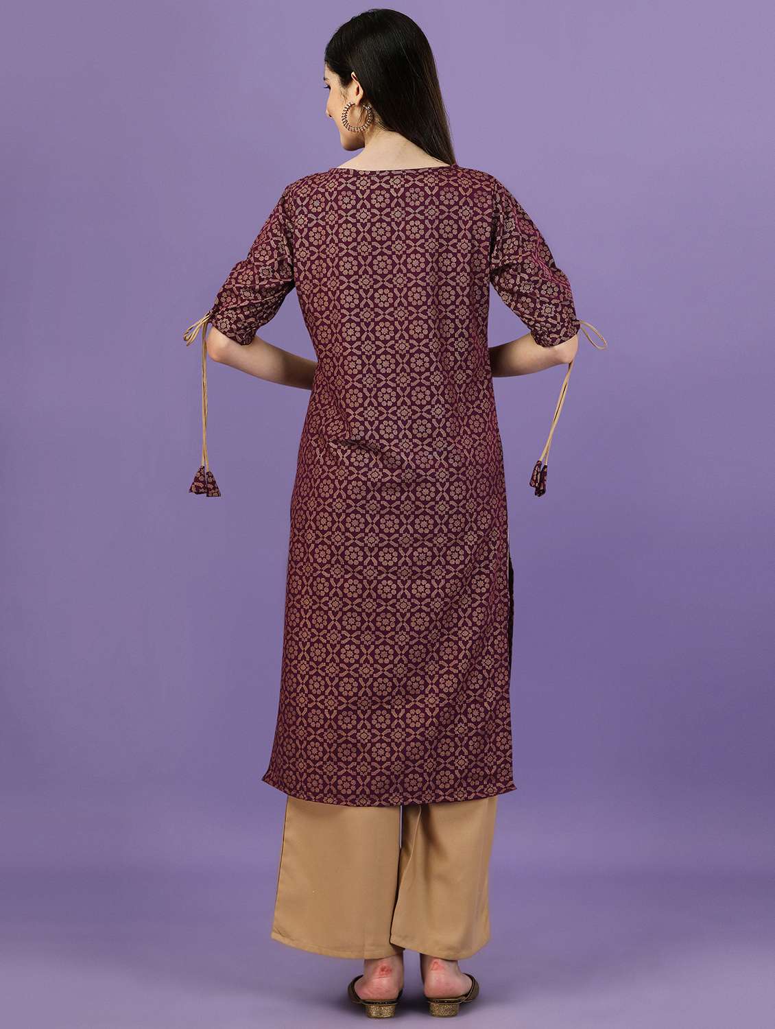 printed kurta palazzo set - 19864111 -  Standard Image - 2
