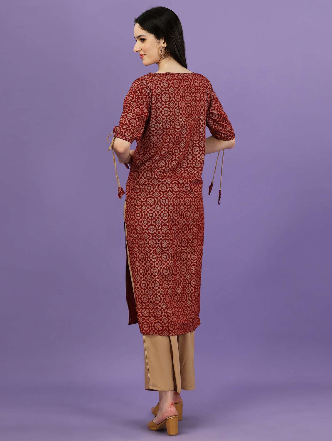 printed kurta palazzo set - 19864112 -  Standard Image - 2