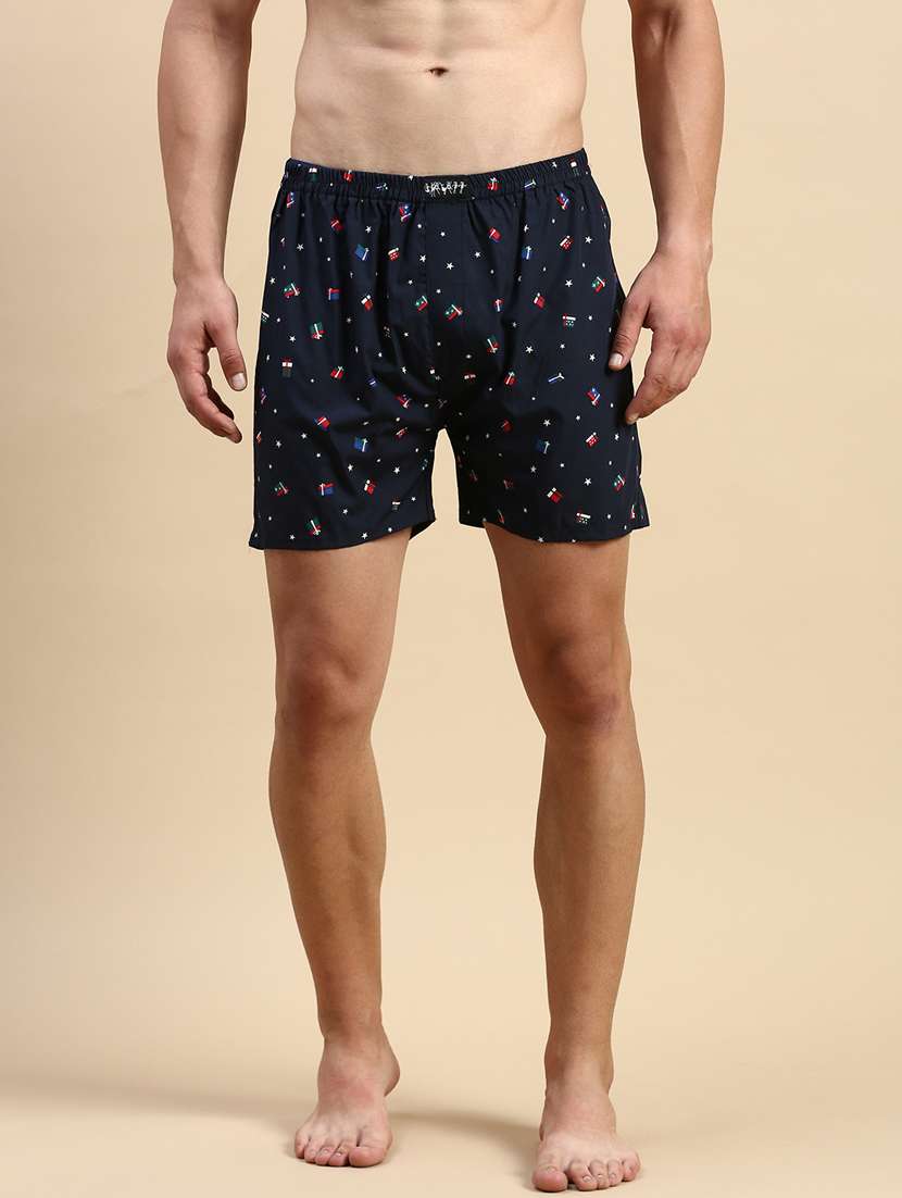 men's printed cotton boxers