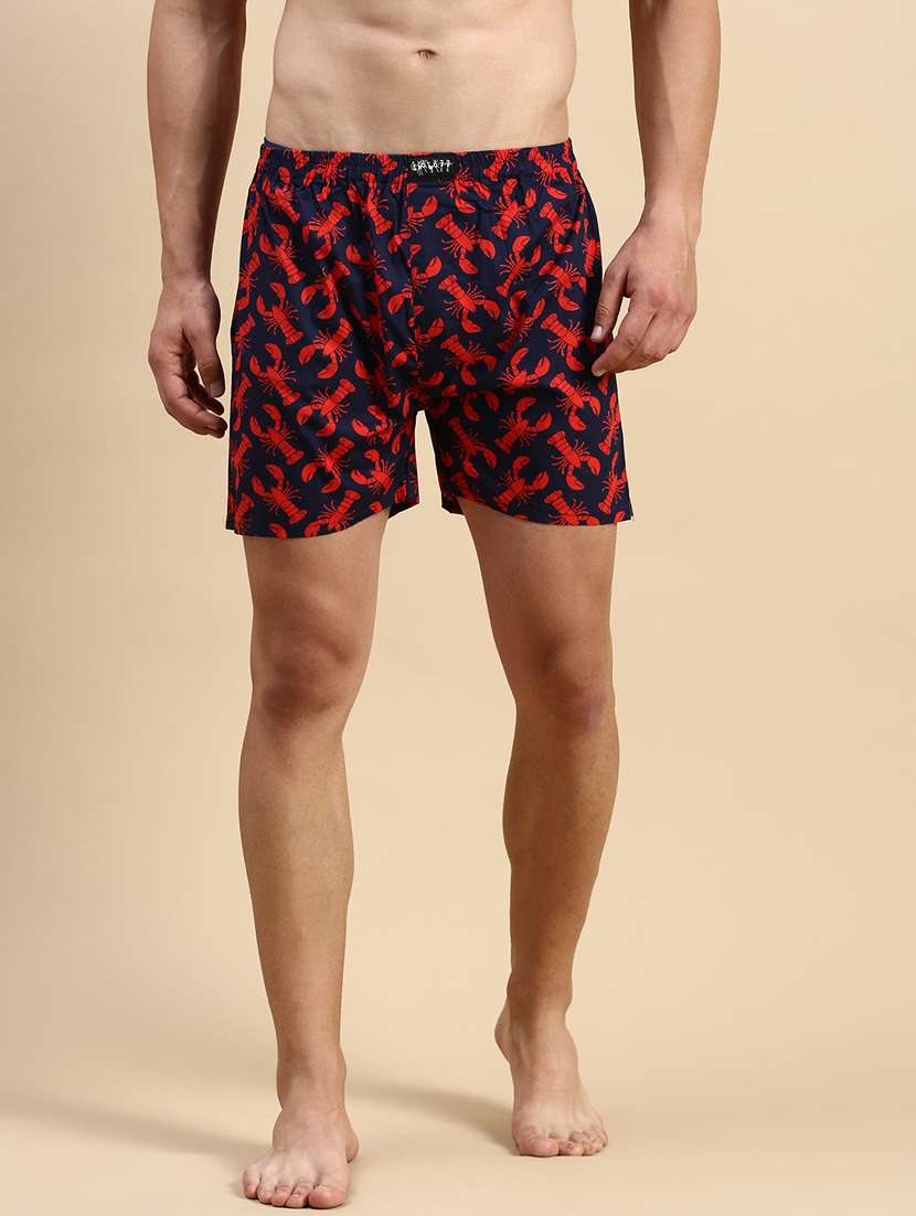 men's printed cotton boxers
