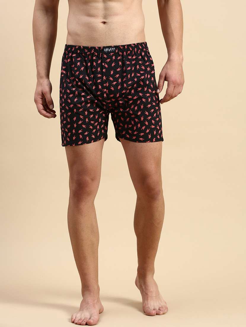 men's printed cotton boxers