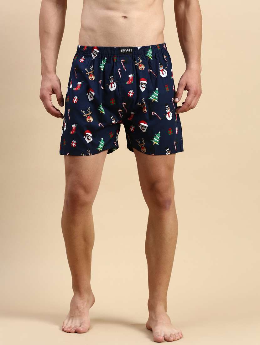 men's printed cotton boxers