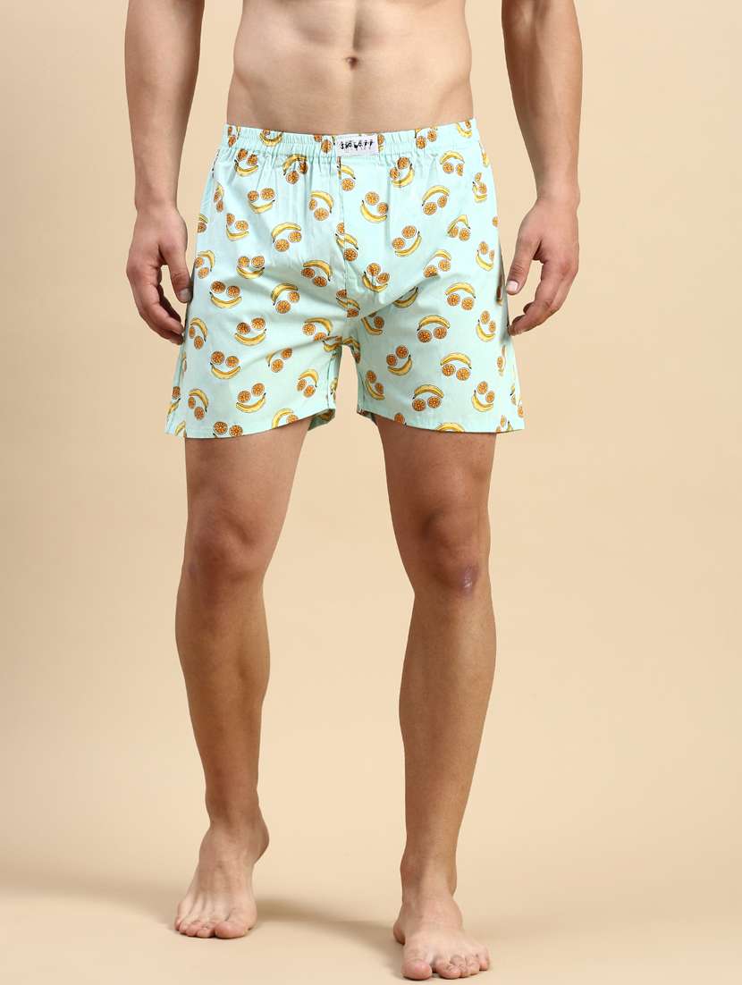 men's banana printed cotton boxers