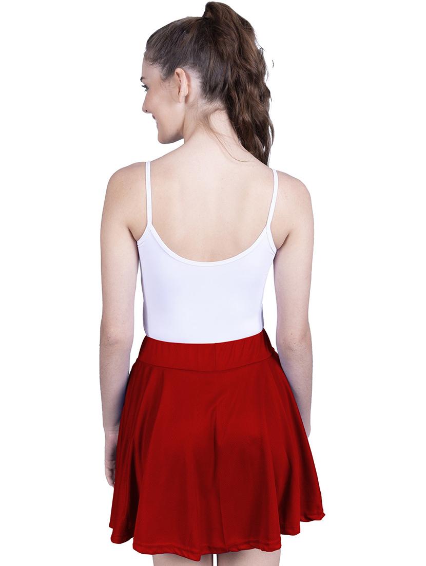 mid rise solid skater skirt - 19865615 - Standard Image - 2