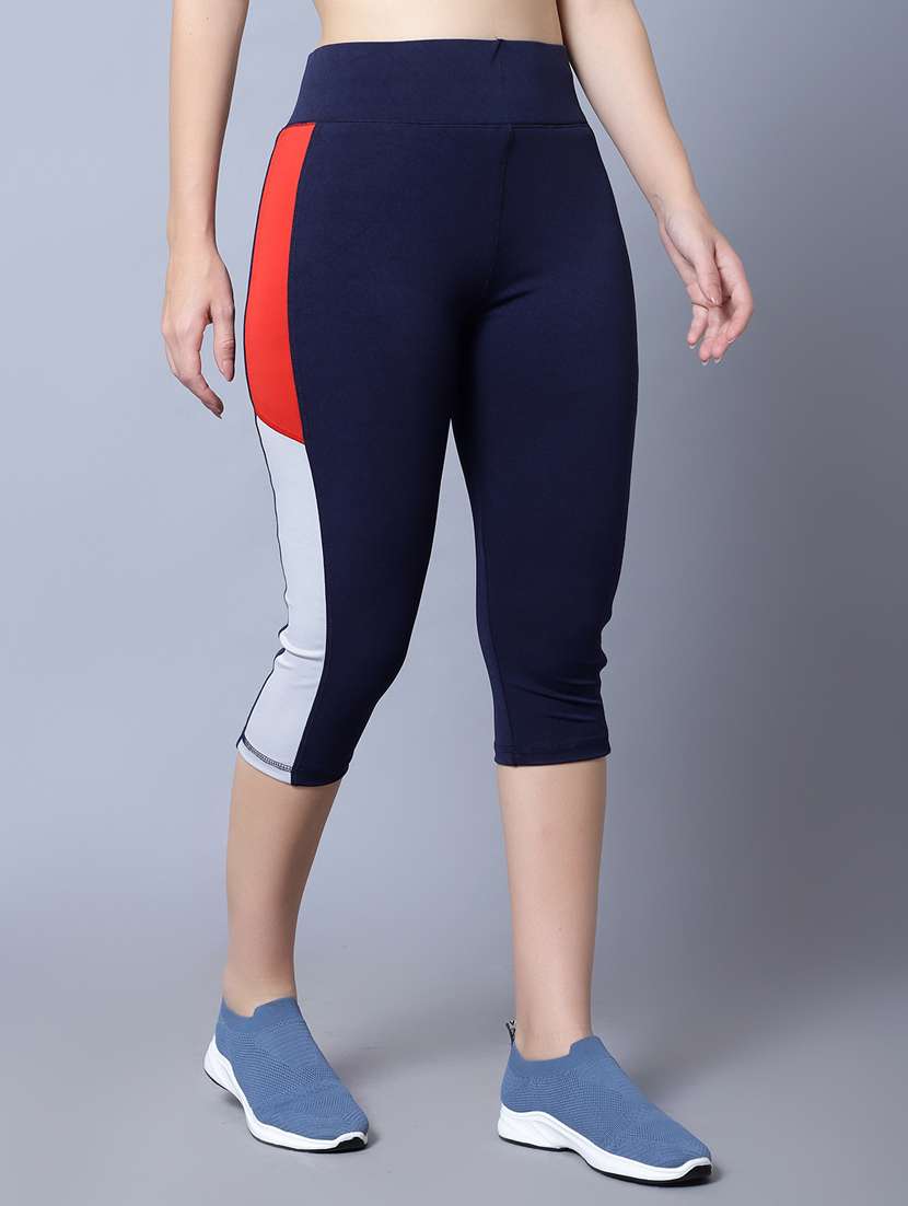 solids mid rise capri leggings