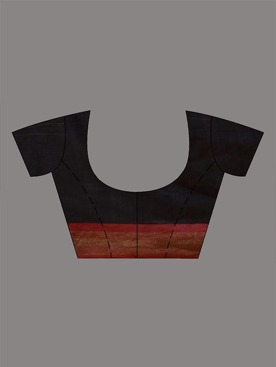 women's self design charcoal colored saree with blouse - 19865955 - Standard Image - 2