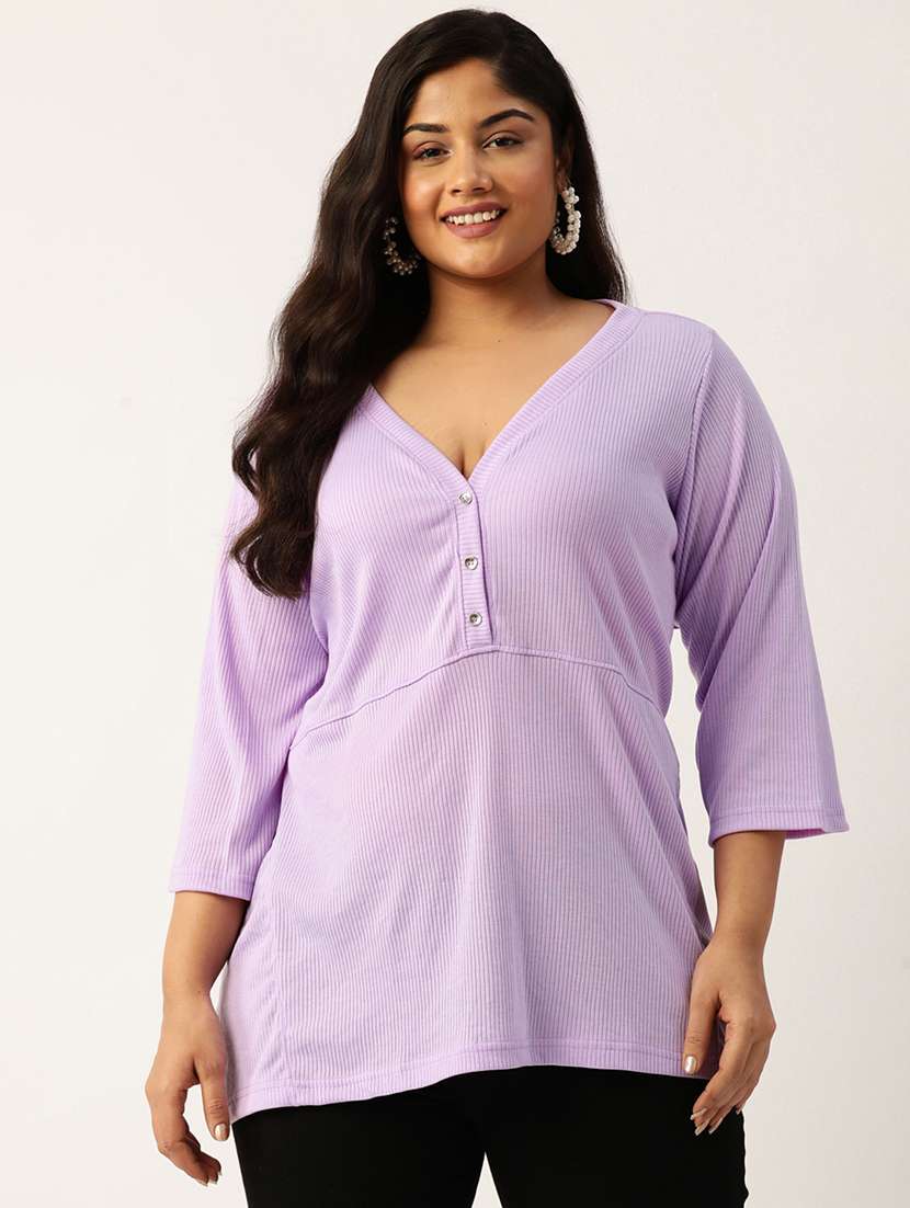 women's straight v neck top