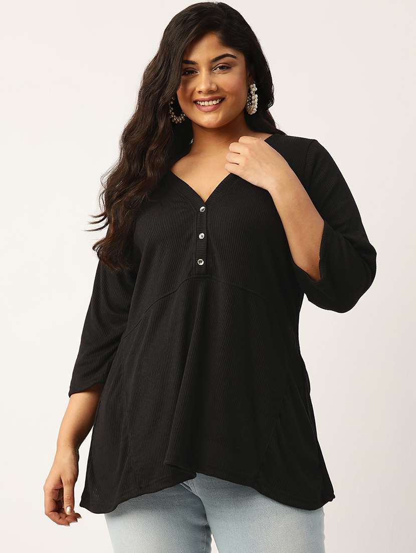 women's a line v neck top - 19866763 - Zoom Image - 0
