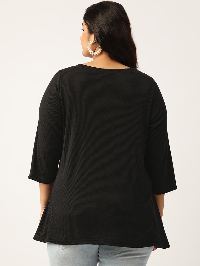 women's a line v neck top - 19866763 - Standard Image - 2