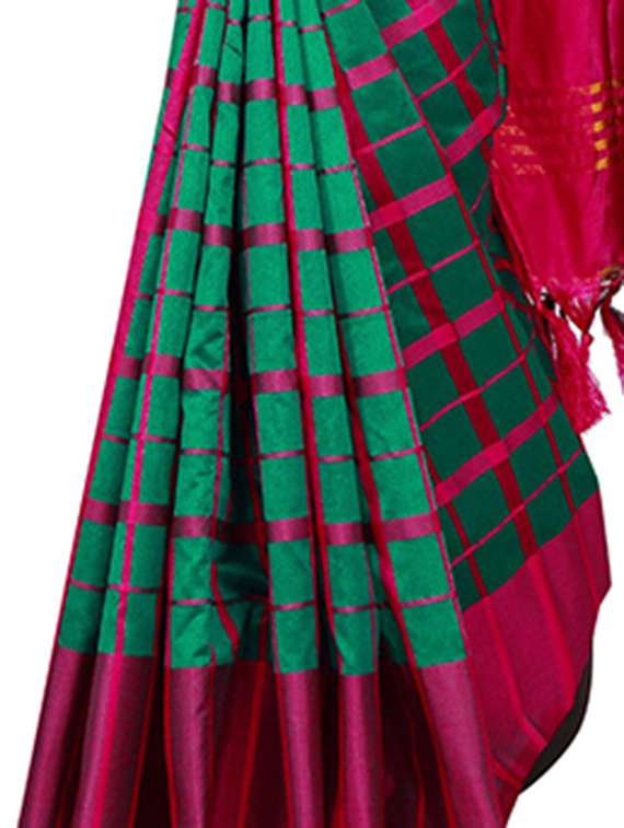 women's self design teal colored saree with blouse - 19866874 -  Standard Image - 2