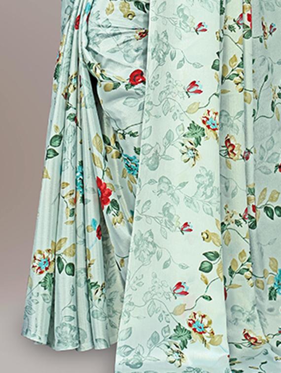 florals printed saree with blouse - 19866899 - Standard Image - 2