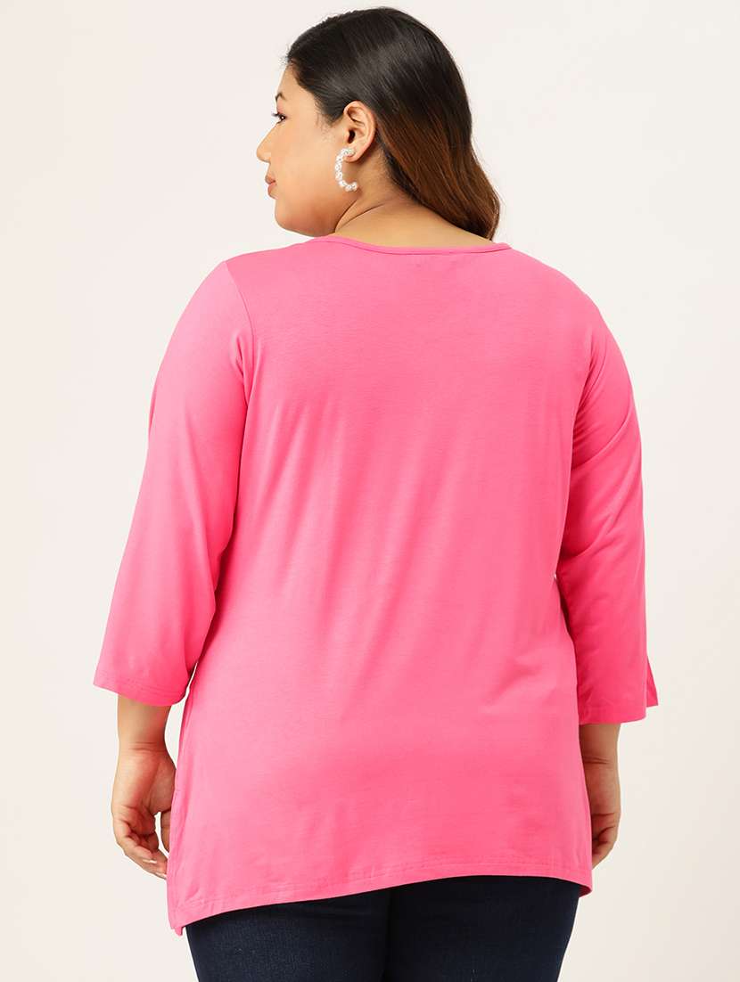 women's a line key hole neck top - 19868678 -  Standard Image - 2