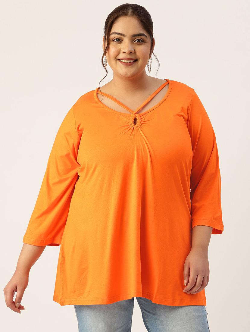 women's a line key hole neck top - 19868679 -  Zoom Image - 0