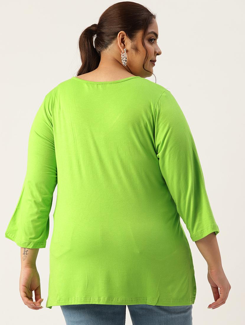 women's straight key hole neck top - 19868681 - Standard Image - 2