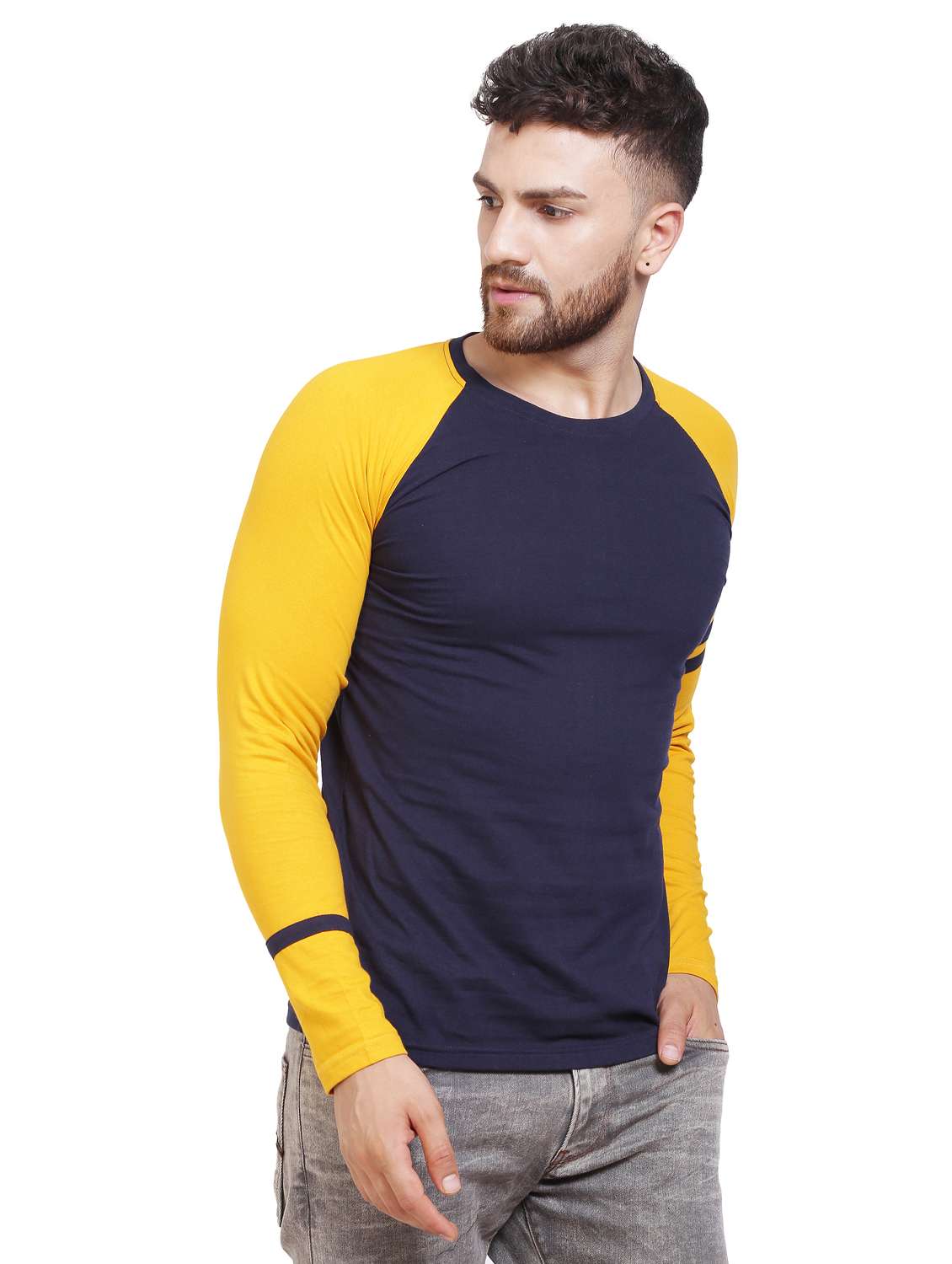 color blocked raglan t-shirt - 19868808 -  Standard Image - 2