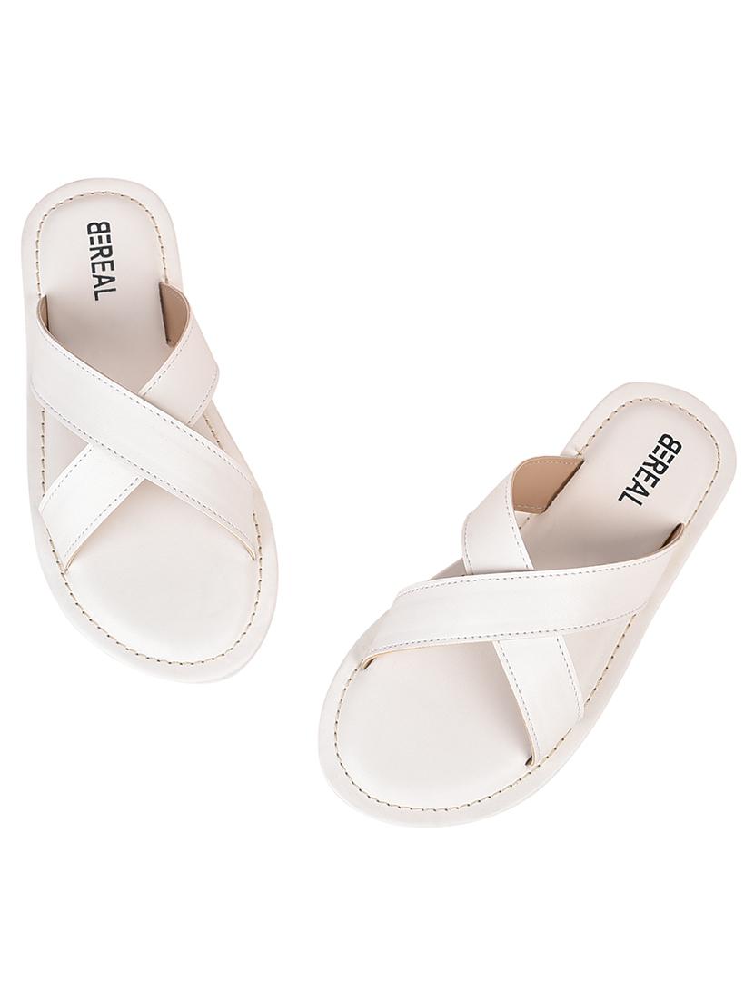 white synthetic sandals - 19868883 - Standard Image - 2